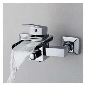    Contemporary Waterfall Tub Faucet   Wall Mount: Home Improvement
