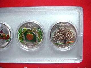 1999 Statehood Quarters 5 Coin Colorized Set Whitman  