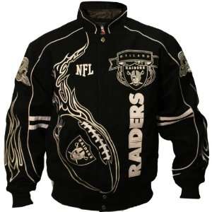  NFL Oakland Raiders Big & Tall On Fire Jacket 4XL: Sports 