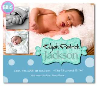 40 Baby Birth Announcements Magnets And Envelopes CUTE BOY GIRL 