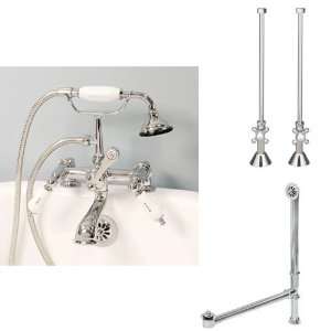   Faucet with Handspray, Supplies for Copper Pipe, & Drain   Chrome