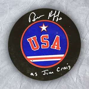  BILL RANFORD Team USA SIGNED Hockey Puck Sports 
