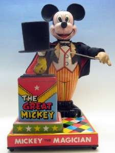 1950s~Super Rare~Linemar MICKEY the MAGICIAN with BOX WORKING~Tin 