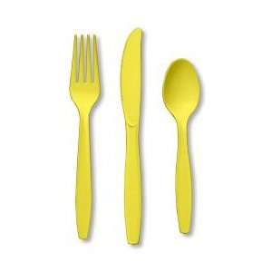  Heavy Duty Plastic Spoons, Yellow: Health & Personal Care