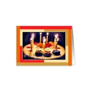  Birthday Age Specific   Birthday Cake & Candles, 10 Card 
