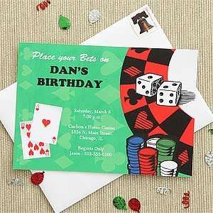  Personalized Birthday Party Invitations   Poker Health 