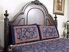 Blue Floral India Bedding 3P Designer Handicraft Bed Sheet Textile 