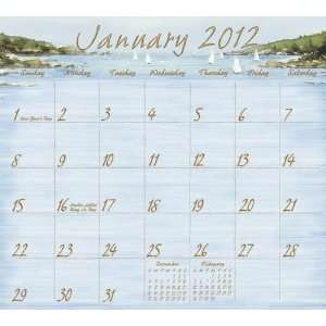  By the Shore 2012 Magnetic Mount Wall Calendar Office 