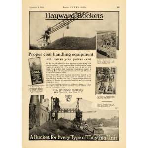  1924 Ad Hayward Buckets Coal Handling Hoisting Class E 