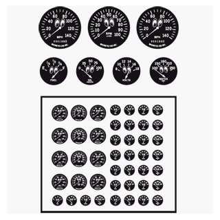  Plastic Gauges Moon Eyes Clear Faces on Black Background 1 