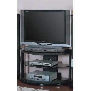    Sandy Black Metal LCD / Plasma Flat Panel TV Stand