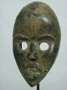 Superb African Tribal Mask Dan Deangle Ceremonial Mask Collectible 