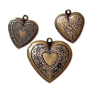  Blue Moon Lost & Found Metal Charms Heart Lockets Ox Gold 