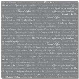  Silver Wedding Vows Scrapbook Paper: Everything Else