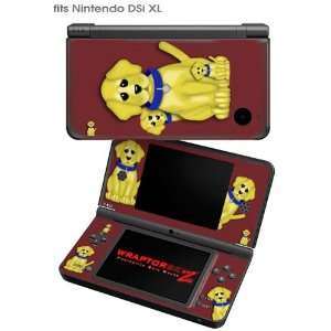  Nintendo DSi XL Skin   Puppy Dogs on Burgandy by 