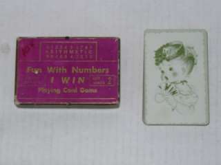   Numbers   I Win   Playing Card Game Complete 1951 Game Deck 2 Ages 6 8