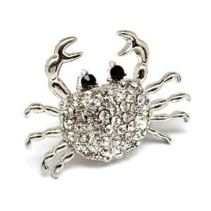   Sea life sparkling Crab crystal bling Cocktail ring: Everything Else