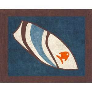  Surf Blue and Brown Floor Rug Blue