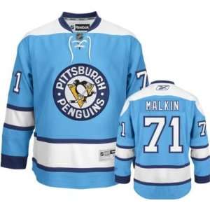   Penguins Evgeni Malkin Blue Premier Jersey: Sports & Outdoors