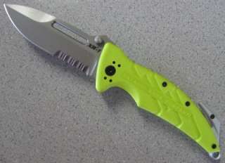 NEW Ontario OKC 8763 XR 1 EXtreme Rescue Tactical Folding Knife GREEN 