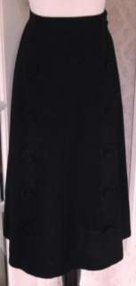 VTG 40s Scalloped J.J. Haggerty Beverly Hills Black Nipped Waist Suit 