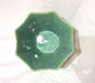Vintage Hull Coronet 201 Turquoise Octagon Planter Excellent  