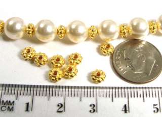 12 Vermeil 22k Gold Plated Bali Bead Spacer 5.5mm VS05  