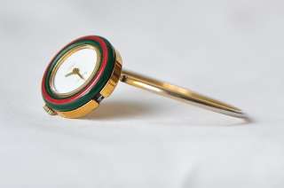   VINTAGE*1100 Bangle Watch Gold Wire Bracelet 13 INTERCHANGEABLE BEZELS