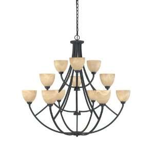 Designers Fountain 829812 BNB Tackwood 12 Light Chandeliers in 