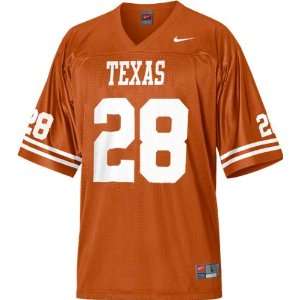Texas Longhorns Football Jersey: Nike Dark Orange #28 Replica Football 