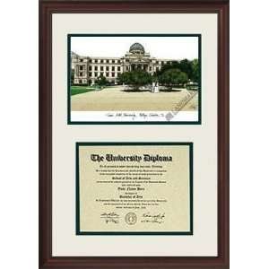 Texas A&M University, College Station Scholar Scholar Mahogany Framed 