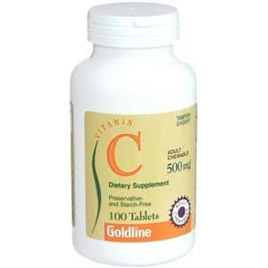  Vitamin C CHEW 500MG ORANGE G/L 100Tablets Health 