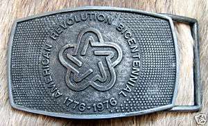 Vintage American Revolution Bicentennial Belt Buckle  