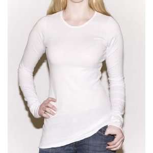 American Made Apparel Womens Sheer Jersey Long Sleeve T shirt   White 