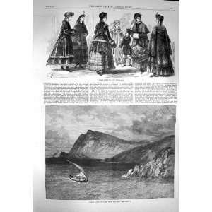   1869 View North Coast Crete Boat Paris Fashion Women: Home & Kitchen