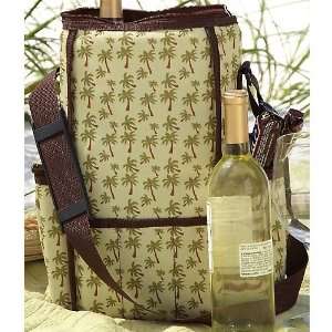  Tropix Palm Tree Wine Tote Bag: Patio, Lawn & Garden