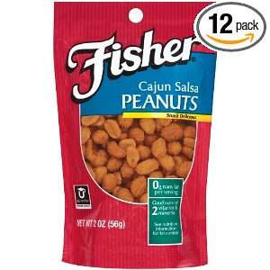 Fisher Peanuts, Cajun Salsa, 2 Ounce Packages (Pack of 12)  