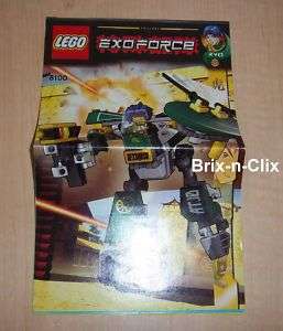 LEGO 8100 Exo Force Cyclone Defender Instructions Only  