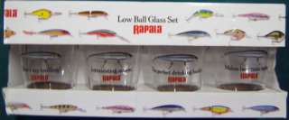 NEW 4 PC. RAPALA LOW BALL GLASS SET COLLECTABLES  