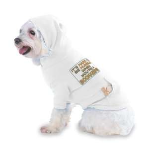   Hooded (Hoody) T Shirt with pocket for your Dog or Cat LARGE White