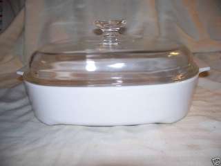 CORNING WARE ALL WHITE BROWNING SKILLET ROASTER MW A 10  