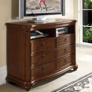  Melbourne Media Chest in Medium Brown Furniture & Decor