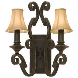   Ibiza 2 Light Wrought Iron Wall Sconce From the Ibiza Collection: Home