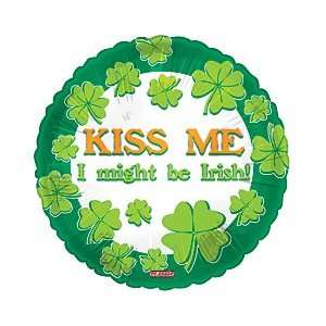  Kiss Me, I Might Be Irish St. Patricks Day Balloon 18 