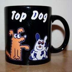 Waechtersbach Germany Black Top Dog Coffee Mug 12 oz Chip Free  