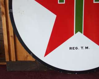   Star Gas Two 2 Sided Sign Porcelain Steel 72 Oil Pump Petroliana EXC