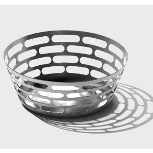   Brushed 9 Stainless Steel Round Bread Basket: Kitchen & Dining