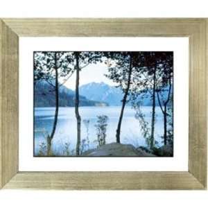  Mountain Lake Silver Frame Giclee 24 Wide Wall Art: Home 