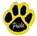 Pride Paw Lapel Pin   Black and Yellow (Gold)  