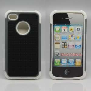  TBox Heavy Duty iPhone 4/4S Case (Gray/White) Cell Phones 